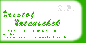 kristof matauschek business card